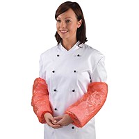 Shield Polythene Oversleeves Latex Free Red Pack of 100