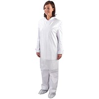 Shield Disposable Aprons on a Roll, White, Pack of 1000