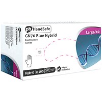 Shield Vinyl/Nitrile Mix Powder Free Gloves, Large, Blue, Pack of 100 Shield Vinyl/Nitrile Mix Powder Free Gloves, Large, Blue, Pack of 100