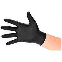 Handsafe Speciality Nitrile Gloves Medium Black (Pack of 100) GL897