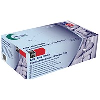 Handsafe Powder-Free Nitrile Gloves, Medium, Blue, Pack of 200 Handsafe Powder-Free Nitrile Gloves, Medium, Blue, Pack of 200