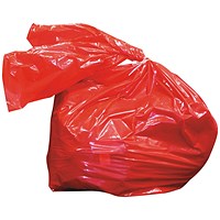 Polyco Medium Duty Laundry Soluble Strip Bag, 50 Litre, Red, Pack of 200