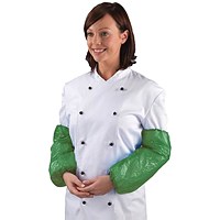 Shield Polythene Oversleeves Latex Free Green Pack of 100