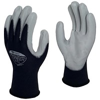 Polyco GH100 PU Coated Nylon Gloves, XL, Black Polyco GH100 PU Coated Nylon Gloves, XL, Black