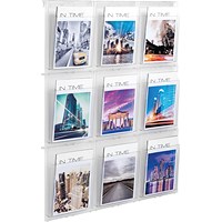 Helit Placativ Wall Display 9 x A4 Pockets Clear HS812102