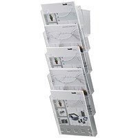 Helit 5 Pocket Literature Display Unit A4 214x150x578mm