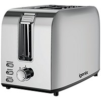 Igenix 2 Slice Toaster 750W Stainless Steel