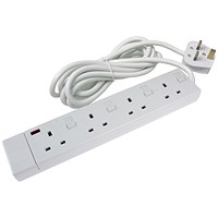 CED 4-Way Extension Lead White