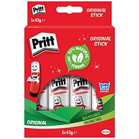 Pritt Stick Glue, Large, 43g, Pack of 5