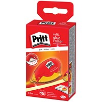 Pritt Glue-It Roller Instant Adhesive Non-perm Refillable Precise Transparent