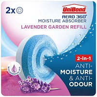 UniBond Aero 360 Lavender Garden Refills, Pack of 2