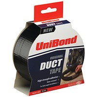UniBond Duct Tape, 50mm x 25m, Black UniBond Duct Tape, 50mm x 25m, Black