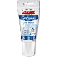 UniBond Anti Mould Healthy Kitchen and Bathroom Sealant Tube, 147g, White UniBond Anti Mould Healthy Kitchen and Bathroom Sealant Tube, 147g, White