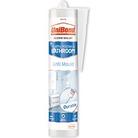 UniBond Anti Mould Healthy Kitchen and Bathroom Sealant Tube, 274g, White UniBond Anti Mould Healthy Kitchen and Bathroom Sealant Tube, 274g, White