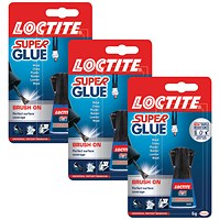 Loctite Brush-on Super Glue, Anti-spill safety Bottle, 5g - 3 Pack Saver Bundle