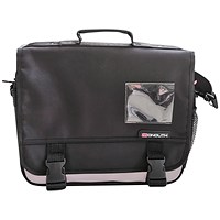 Monolith Microfibre Soft Sided Expanding Flapover Briefcase Black