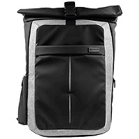 Monolith Rolltop Business Laptop Backpack, For up to 17.2 Inch Laptops, Black/Grey Monolith Rolltop Business Laptop Backpack, For up to 17.2 Inch Laptops, Black/Grey