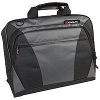 Monolith Nylon Laptop Carry Case, For up to 15.6 Inch Laptops, Black and Grey