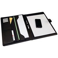 Monolith Conference Folder with A4 pad, 260x340mm, Leather-Look, Black Monolith Conference Folder with A4 pad, 260x340mm, Leather-Look, Black