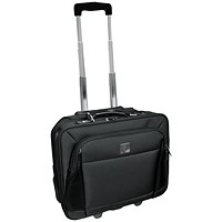 Monolith Executive Wheeled Laptop Case, For up to 15.4 Inch Laptops, Black