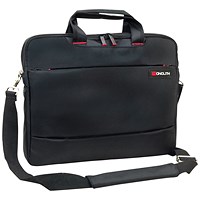 Monolith Slim Laptop Carry Case with Lockable Zips, For up to 15.6 Inch Laptops, Black