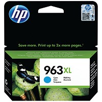 HP 963XL Cyan High Yield Ink Cartridge 3JA27AE