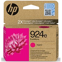 HP 924E EvoMore Original Ink Cartridge High Yield Magenta 4K0U8NE