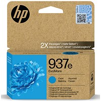HP 937E EvoMore Original Ink Cartridge High Yield Cyan 4S6W6NE HP 937E EvoMore Original Ink Cartridge High Yield Cyan 4S6W6NE