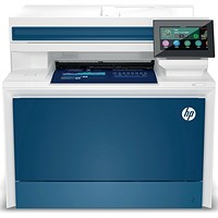 HP Color LaserJet Pro 4302fdw A4 4-in-1 Wireless Colour Laser Printer, White and Blue