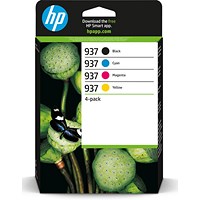 HP 937 Original Ink Cartridge CMYK 4-pack 6C400NE HP 937 Original Ink Cartridge CMYK 4-pack 6C400NE