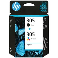 HP 305 Ink Cartridge Twin Pack Black/Tri-Color CMY 6ZD17AE