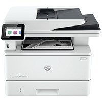 HP LaserJet Pro 4102fdw A4 Wireless Multifunctional Mono Laser Printer, White