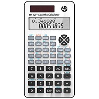 HP 10S+ 2 Line Scientific Calculator, Solar and Battery Power, White HP 10S+ 2 Line Scientific Calculator, Solar and Battery Power, White