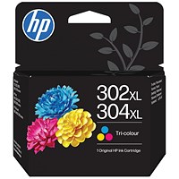 HP 302XL/304XL Original Ink Cartridge High Yield Tri-color B7RT8AE