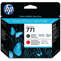 HP 771 Matte Black & Red Printhead CE017A