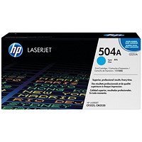 HP 504A Cyan Laser Toner Cartridge HP 504A Cyan Laser Toner Cartridge