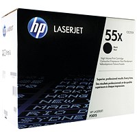 HP 55X Black Laser Toner Cartridge CE255X