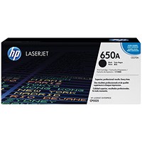 HP 650A Black Laser Toner Cartridge