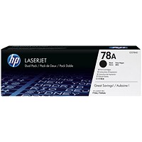 HP 78A Black Laser Toner Cartridge (Twin Pack) CE278AD