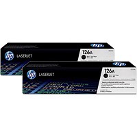 HP 126A Black Laser Toner Cartridge (Twin Pack)