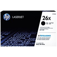 HP 26X Black High Yield Laser Toner Cartridge CF226X