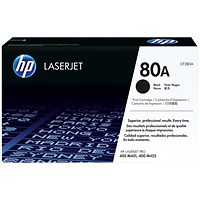 HP 80A Black Laser Toner Cartridge CF280A