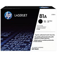 HP 81A Black Laser Toner Cartridge CF281A