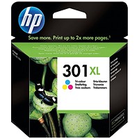 HP 301XL Colour High Yield Ink Cartridge CH564EE