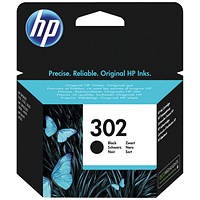 HP 302 Black Ink Cartridge F6U66AE