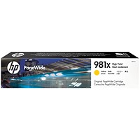 HP 981X PageWide Yellow High Yield Ink Cartridge L0R11A