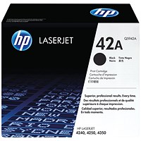 HP 42A Black Laser Toner Cartridge Q5942A
