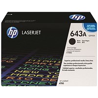 HP 643A Black Laser Toner Cartridge