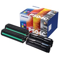 Samsung CLT-P504C Toner Set - Black, Cyan, Magenta and Yellow (4 Cartridges)