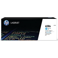 HP 658X Original LaserJet Toner Cartridge High Yield Cyan W2001X